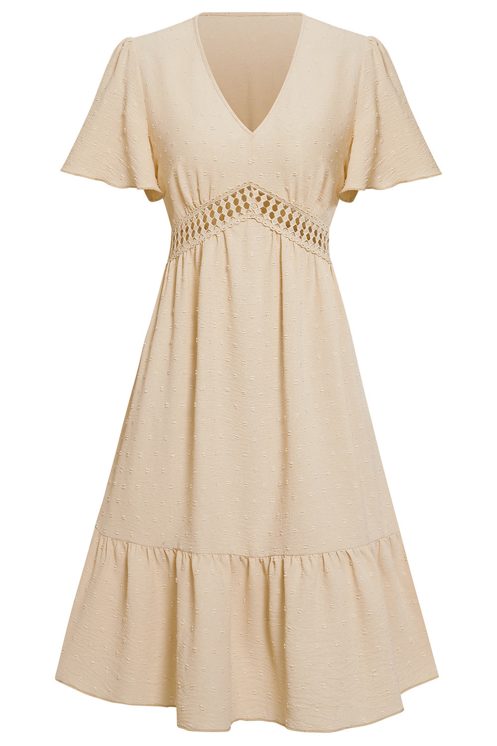 Apricot V Col A Line Robe d’été